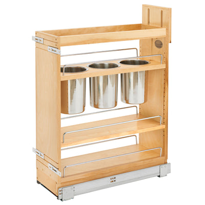 Rev-A-Shelf 8" Pull Out Kitchen Cabinet Organizer  w/ Soft-Close, 448UT-BCSC8C