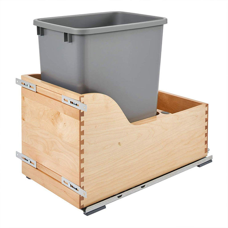 Rev-A-Shelf 35 QT Undermount Pull-out Waste Container, Maple (Open Box)