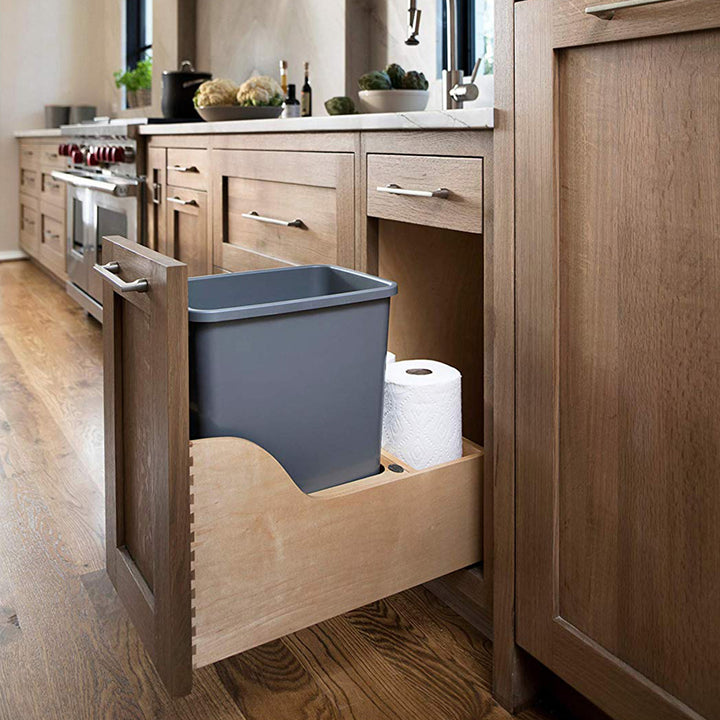 Rev-A-Shelf Single Pullout Trash Can 35 qt. w/ Soft-close Slides, 4WCSC-1535DM-1
