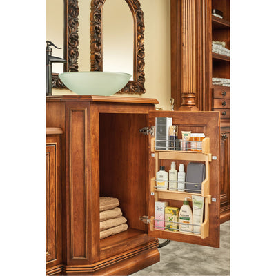 Rev-A-Shelf 4SR-18 18" Cabinet Door Mount Wood 3-Shelf Spice Rack (Open Box)