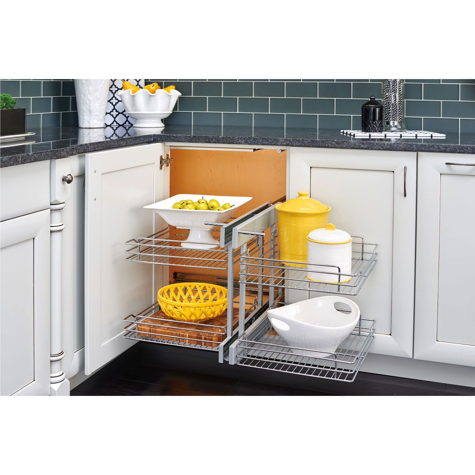 Rev-A-Shelf 18" Blind Corner Kitchen Cabinet Organizer w/ Soft-close, 5PSP-18SC-CR - VMInnovations