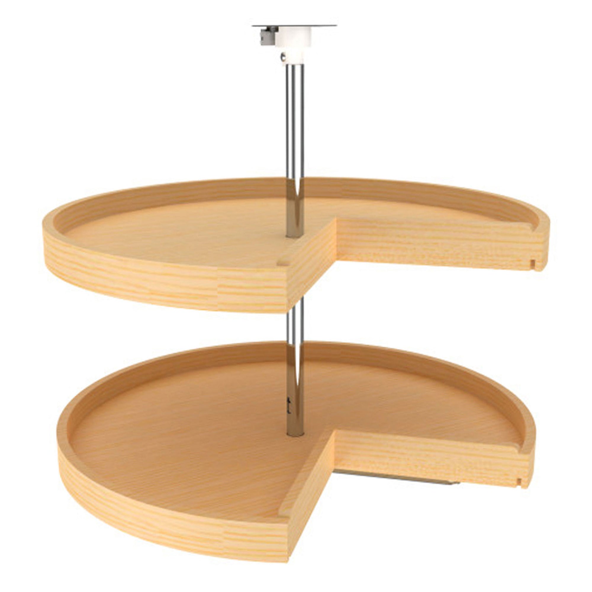 Rev-A-Shelf 28" Lazy Susan Pie-Cut Banded Wood, 2-Shelf, LD-4BW-942-28-1