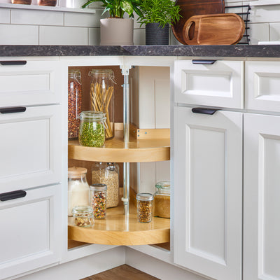 Rev-A-Shelf 28" Lazy Susan Pie-Cut Banded Wood, 2-Shelf, LD-4BW-942-28-1
