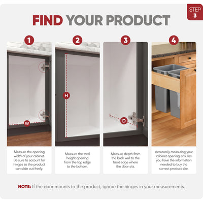 Rev-A-Shelf Double Soft-Close 50 Qt Pullout Waste Container (Open Box) (2 Pack)