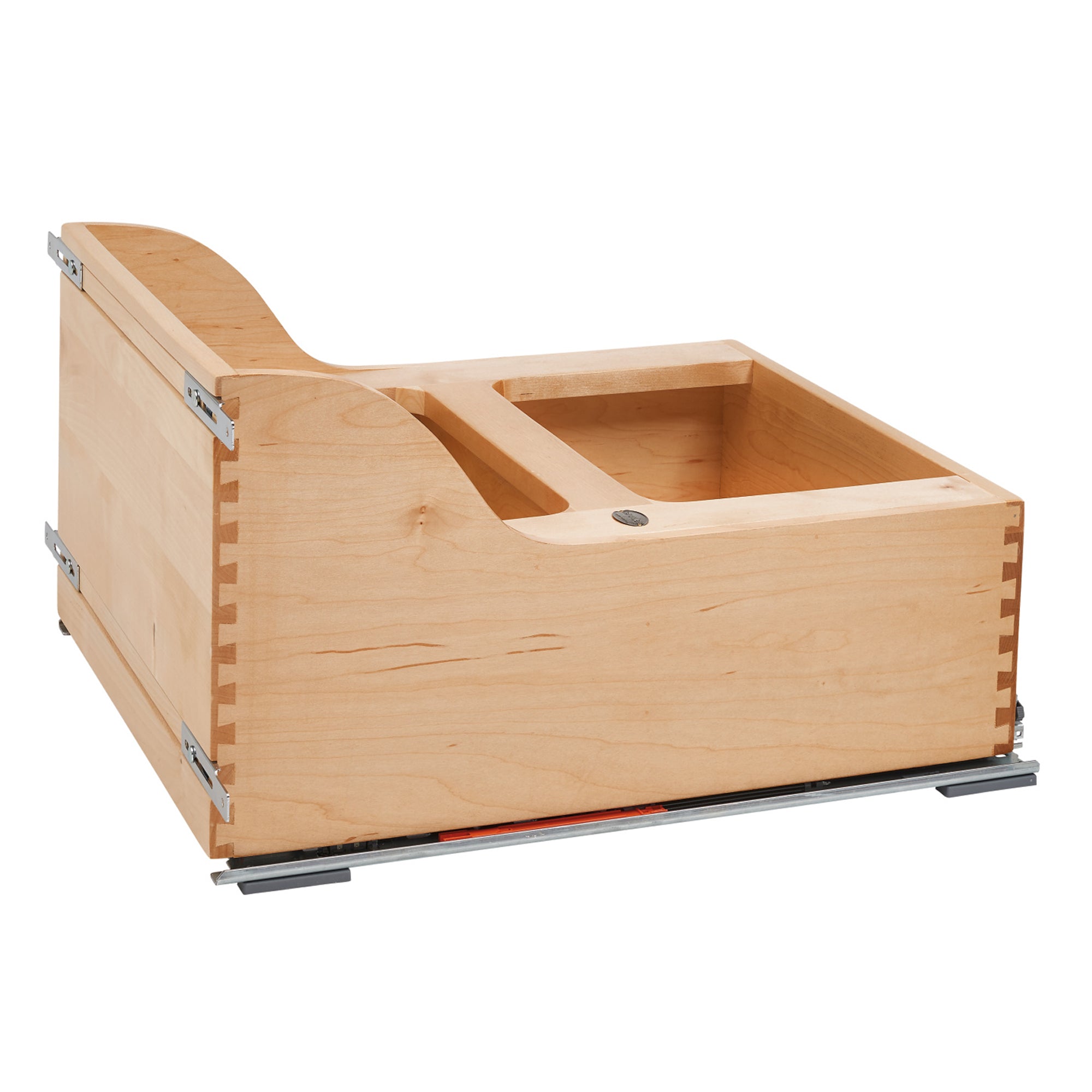 Rev-A-Shelf Double 50 Quart Pull Out Waste Trash Container, Gray (Open Box)