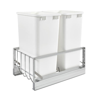 Rev-A-Shelf Double Pullout 50 qt. Kitchen Trash Can w/ Soft-Close, 5349-2150DM-2 - VMInnovations