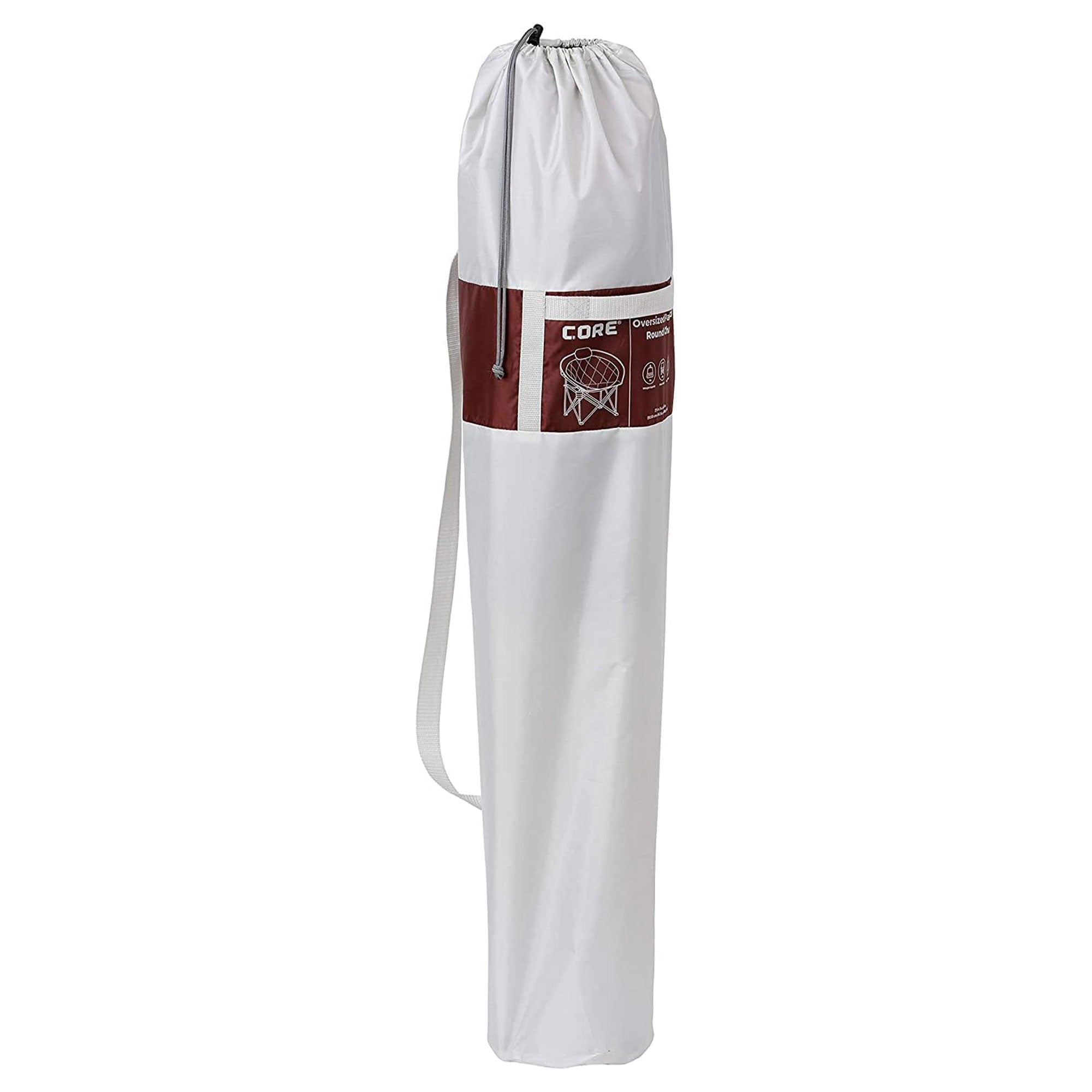 Core Equipment Padded Round Moon Camping Folding Chair, Wine (For Parts)
