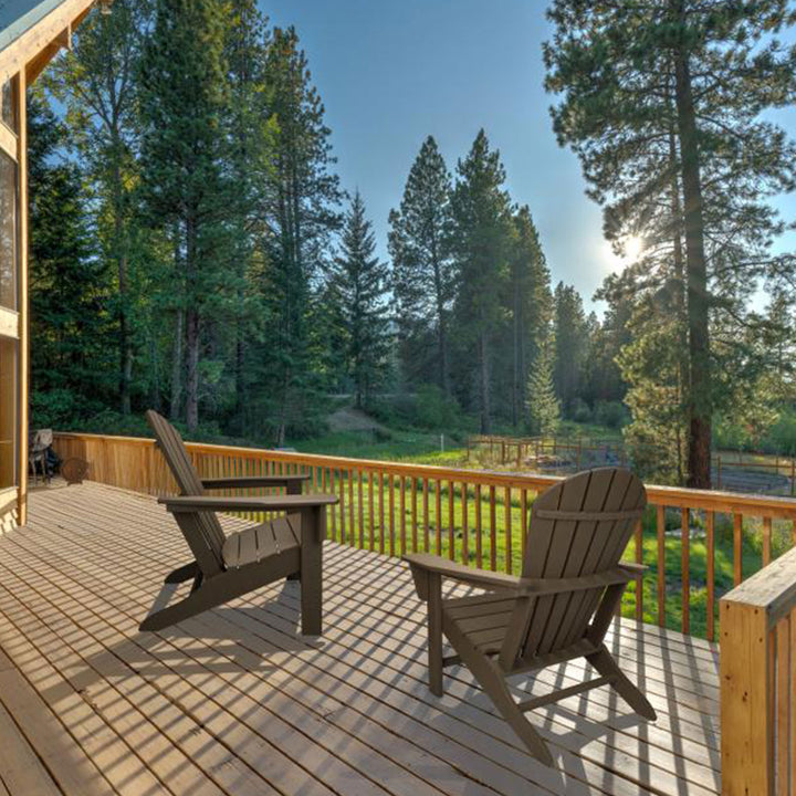 Leisure Classics UV Protected Adirondack Lounge Deck Chair, Gray (Open Box)