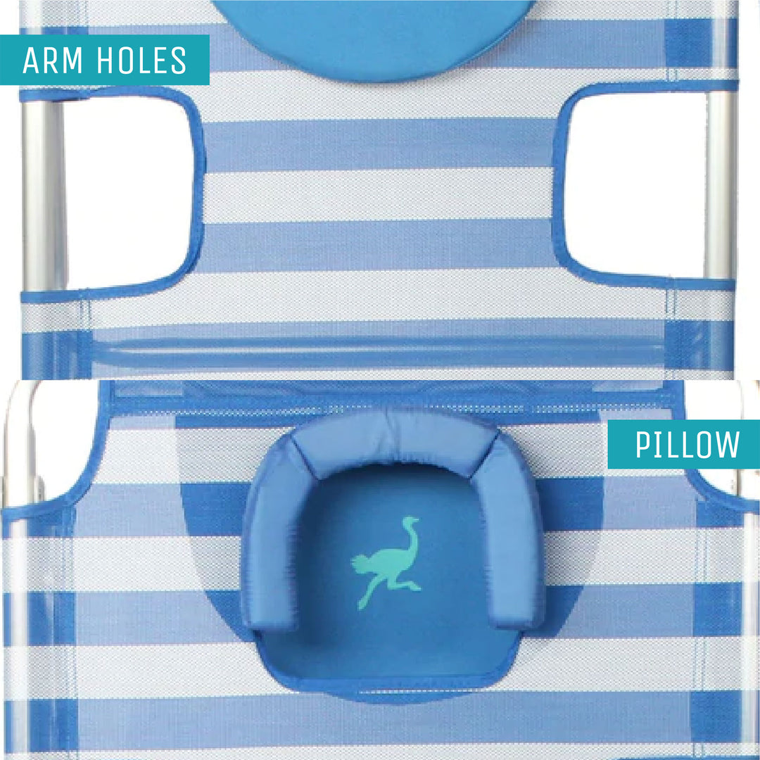 Ostrich 3-N-1 Altitude 16 Inch High Reclining Beach Lounge Chair (For Parts)