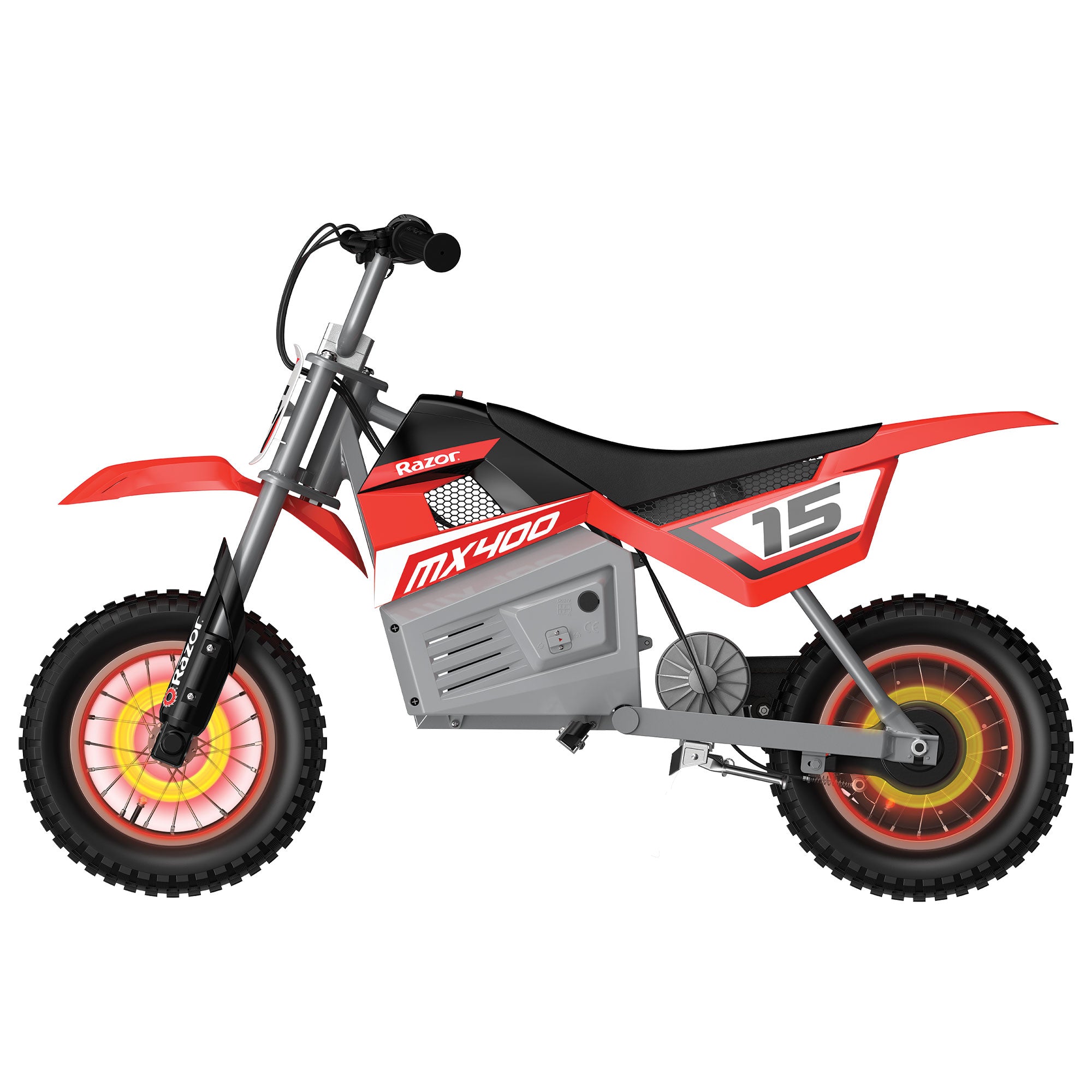 Razor MX400 Dirt Rocket 24V Toy Motocross Motorcycle Dirt Bike, Red (2 Pack)