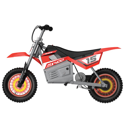 Razor MX400 Dirt Rocket 24V Toy Motocross Motorcycle Dirt Bike, Red (2 Pack)