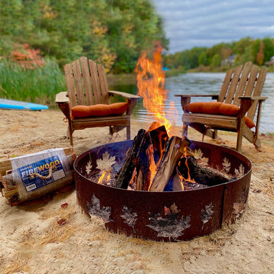 TimberTote Natural Hardwood Mix Firewood Bundle for Fireplace & Firepit (4 Pack)
