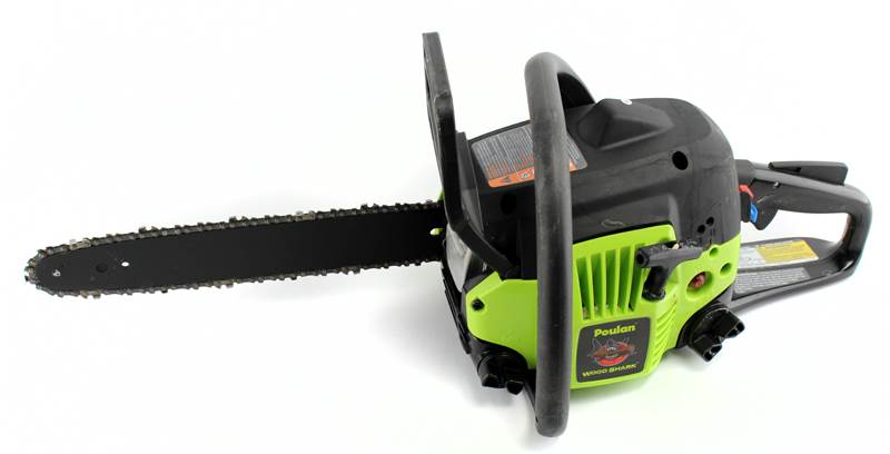 Poulan 14" Reach 33CC Gas Chain Saw Chainsaw 2 Cycle Green Refurbished (USED)