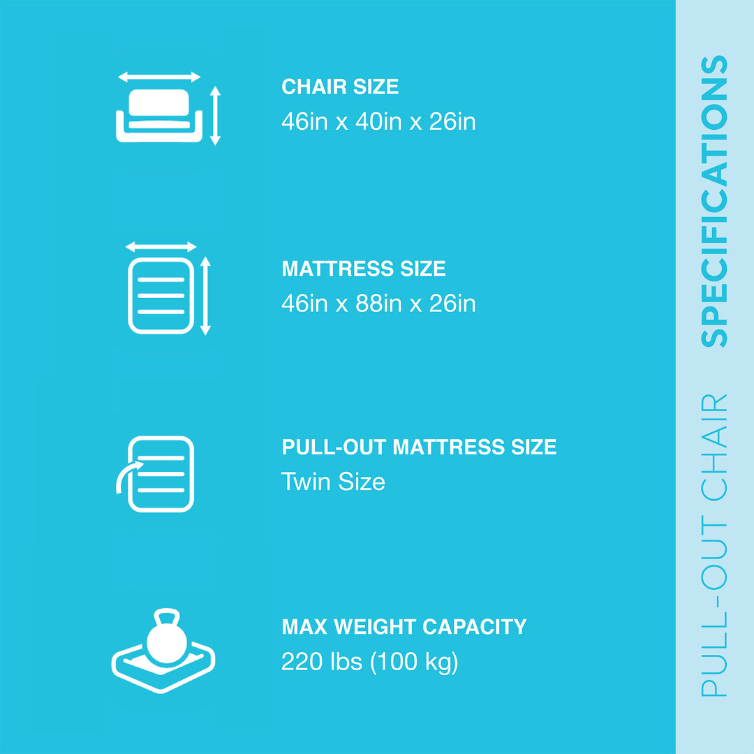 Intex Inflatable Pull Out Sofa Chair with Twin Sized Air Bed Mattress (Used) - VMInnovations