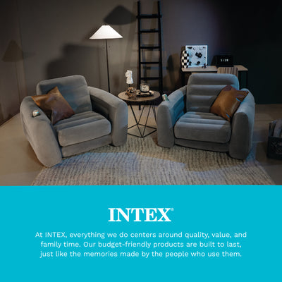 INTEX Inflatable Pull Out Sofa Chair Sleeper/Twin Sized Air Mattress (2 Pack)