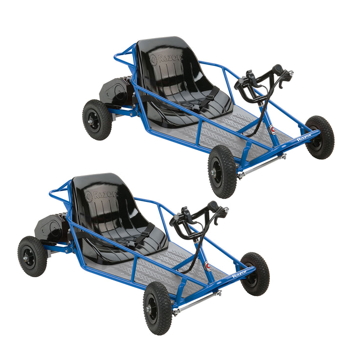 Razor 25143540 Kids Youth Rider Electric Car Go Kart Dune Buggy, Blue (2 Pack)