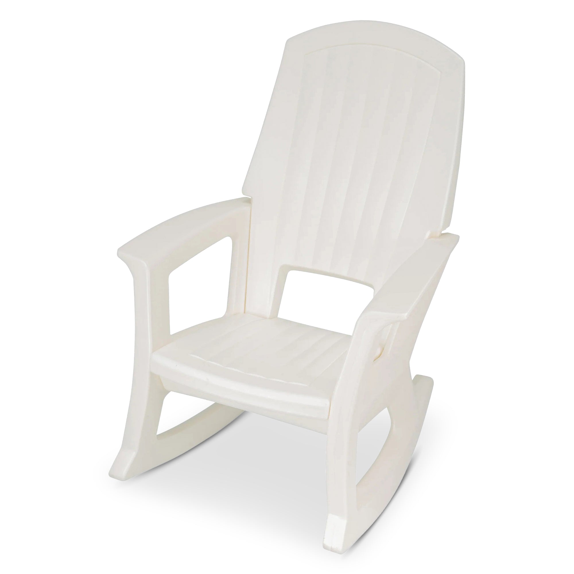Semco Plastics Rockaway Heavy Duty All-Weather Outdoor Rocking Chair, White - VMInnovations
