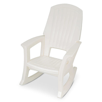 Semco Plastics Rockaway Heavy Duty All-Weather Outdoor Rocking Chair, White - VMInnovations