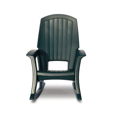 Semco Plastics Recycled Plastic Resin Outdoor Patio Rocking Chair, Green (Used) - VMInnovations