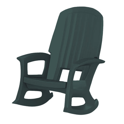 Semco Plastics Rockaway Heavy Duty All-Weather Outdoor Rocking Chair, Green - VMInnovations