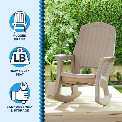 Semco Plastics SEMS Recycled Plastic Resin Outdoor Patio Rocking Chair (Used) - VMInnovations