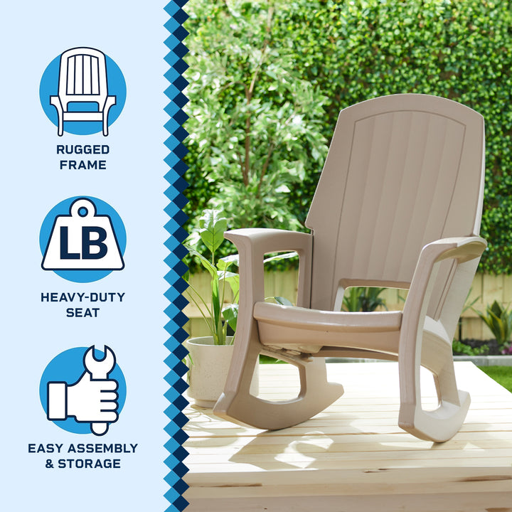 Semco Plastics Rockaway Heavy Duty All-Weather Outdoor Rocking Chair (For Parts)