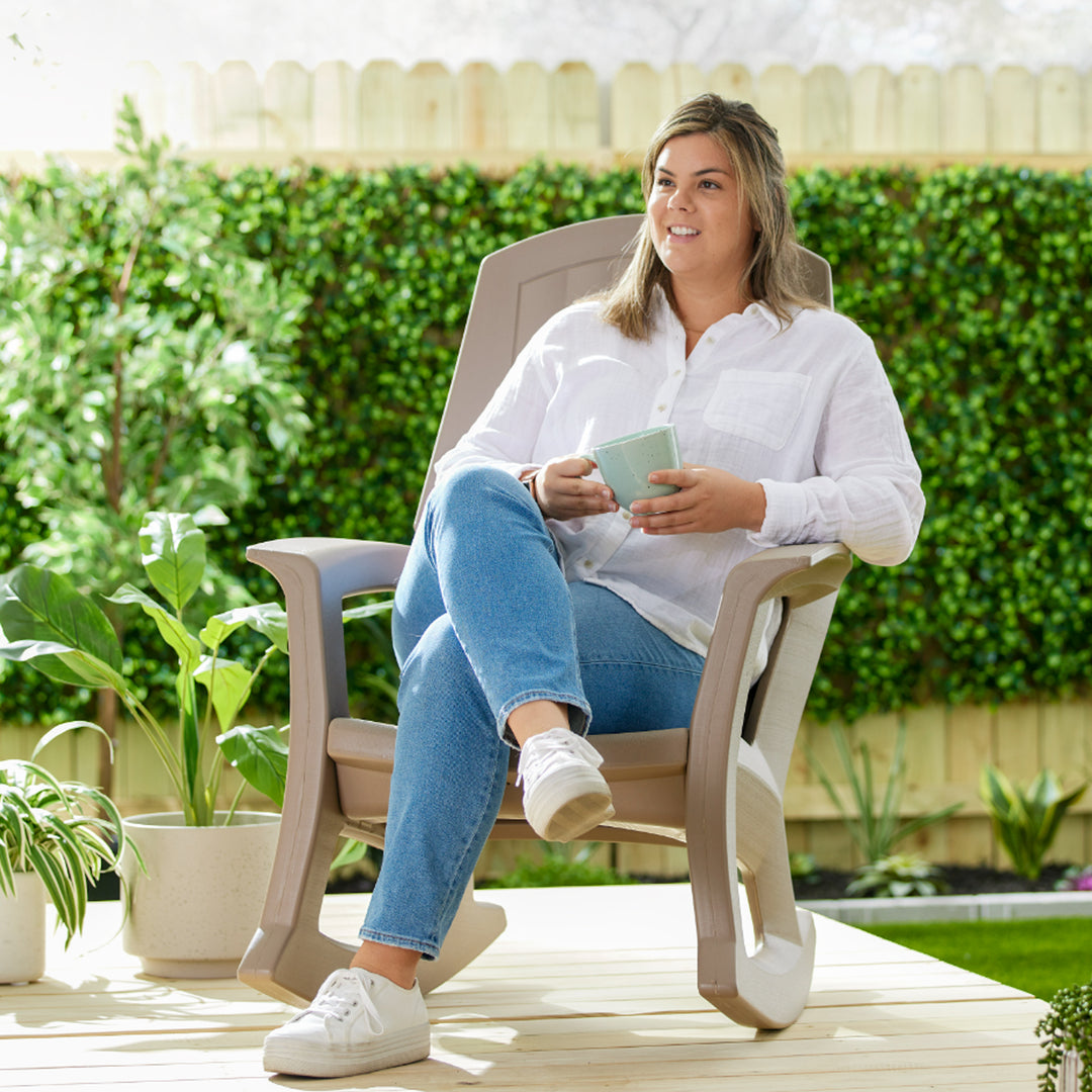 Semco Plastics Rockaway Heavy Duty All-Weather Outdoor Rocking Chair (For Parts)