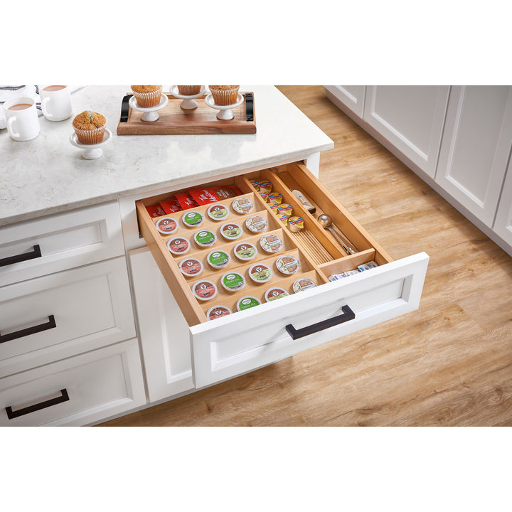 Rev-A-Shelf 22 Inch Custom Wooden Kitchen Drawer Insert for K-Cups, 4CDI-24 - VMInnovations