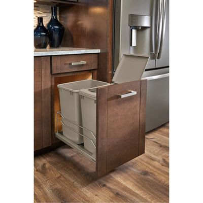 Rev-A-Shelf 53WC Double 35 Quart Pullout Soft Close Waste Container Bin (Used)