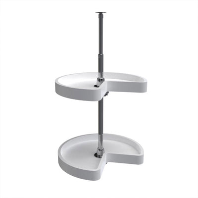 Rev-A-Shelf 18-Inch Polymer 2-Shelf Kidney Lazy Susans, White (Used)
