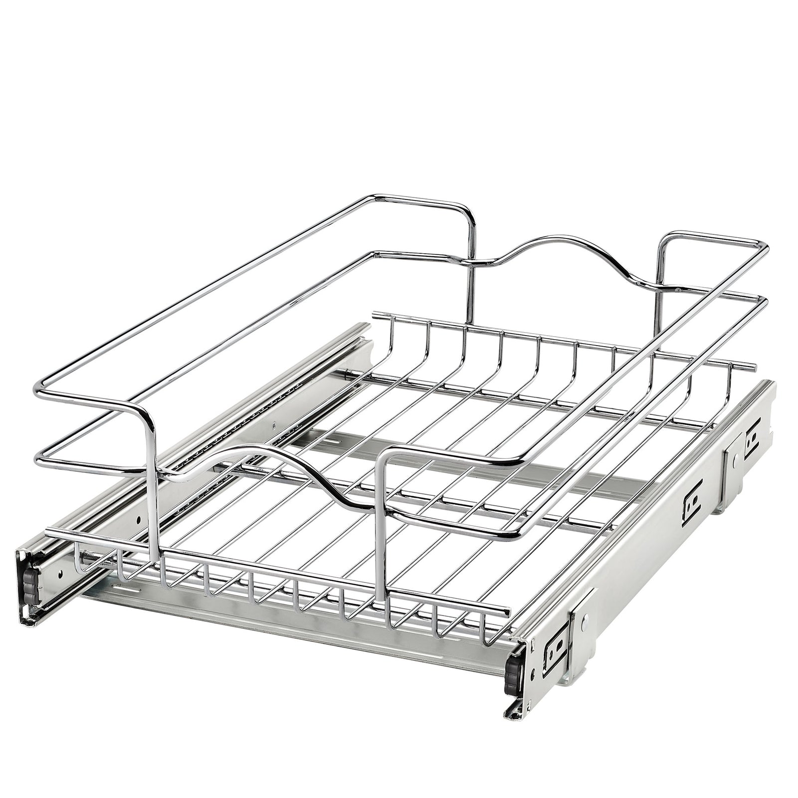 Rev-A-Shelf Pullout Basket Organizer for Kitchen or Vanity Cabinets,11.5 x 18 In, 5WB1-1218CR-1 - VMInnovations