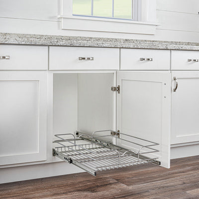 Rev-A-Shelf Pullout Single Basket Cabinet Organizer, 15 x 22, 5WB1-1522CR-1