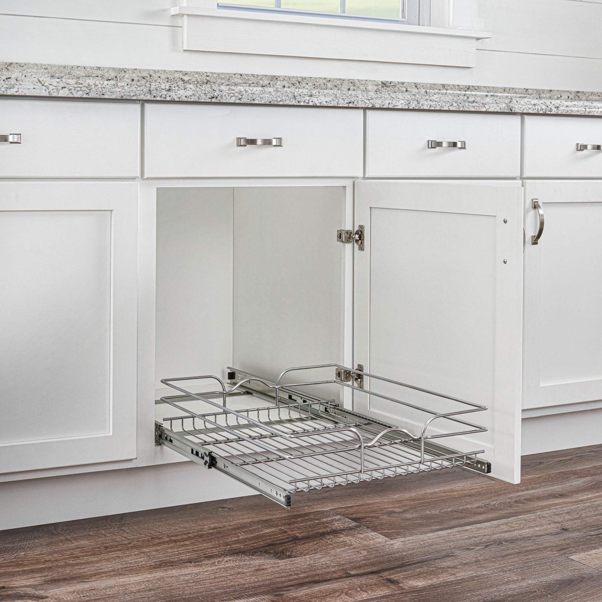 Rev-A-Shelf Pullout Basket Organizer for Kitchen or Vanity Cabinets, 18 x 20 In, 5WB1-1820CR-1 - VMInnovations