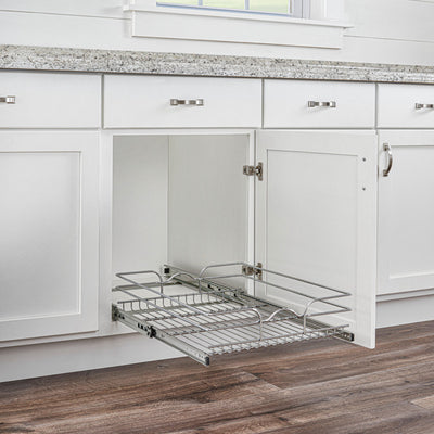 Rev-A-Shelf Pullout Basket Organizer for Kitchen or Vanity Cabinets, 18 x 20 In, 5WB1-1820CR-1 - VMInnovations