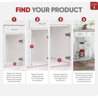 Rev-A-Shelf Pullout Basket Organizer for Kitchen or Vanity Cabinets, 21 x 20 In, 5WB1-2120CR-1 - VMInnovations