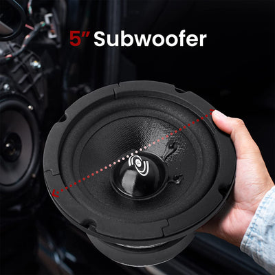 Pyle Pro 5" 200W 8 Ohms Mid Bass Mid Range Car Speaker Woofer Driver, 2 Pack - VMInnovations