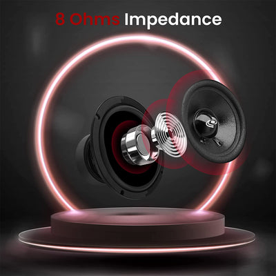 Pyle Pro 5" 200W 8 Ohms Mid Bass Mid Range Car Speaker Woofer Driver, 2 Pack - VMInnovations