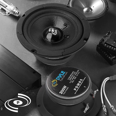 Pyle Pro 5" 200W 8 Ohms Mid Bass Mid Range Car Speaker Woofer Driver, 2 Pack - VMInnovations