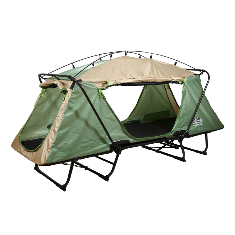 Kamp-Rite Oversize Tent Cot Folding Camping Hiking Sleeping Bed, Tan (Open Box)