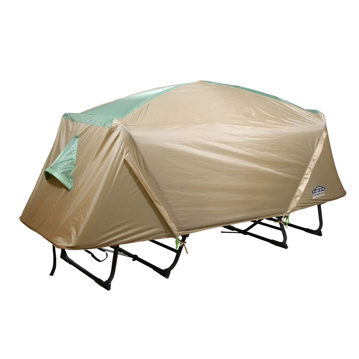 Kamp-Rite Oversize Tent Cot Folding Camping Hiking Sleeping Bed, Tan (For Parts)