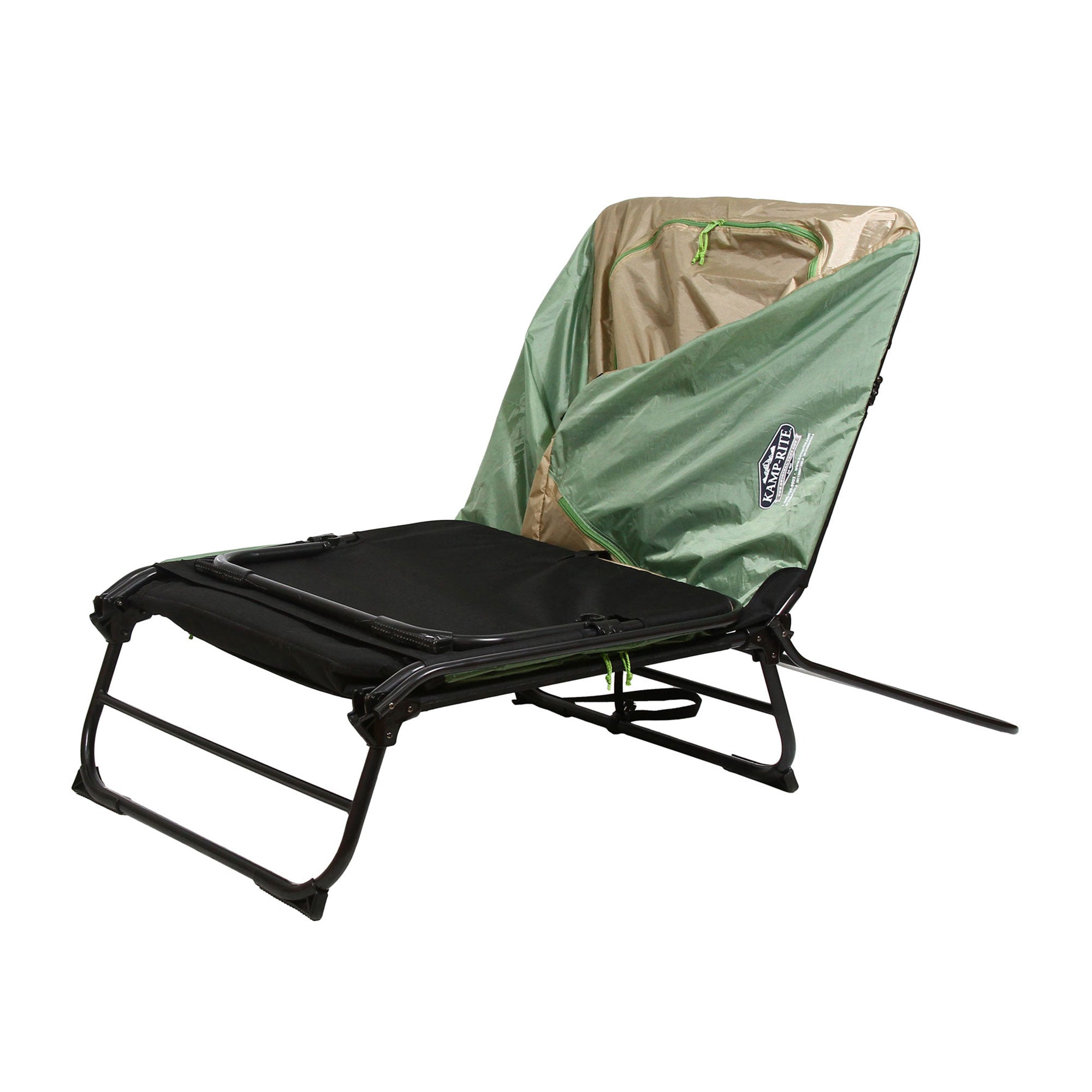 Kamp-Rite Oversize Tent Cot Folding Camping Hiking Sleeping Bed, Tan (Open Box) - VMInnovations
