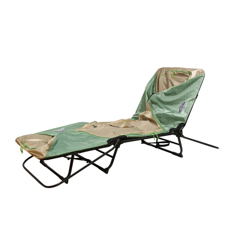 Kamp-Rite Oversized Quick Setup 1 Person Cot, Lounge Chair, & Tent, w/Domed Top