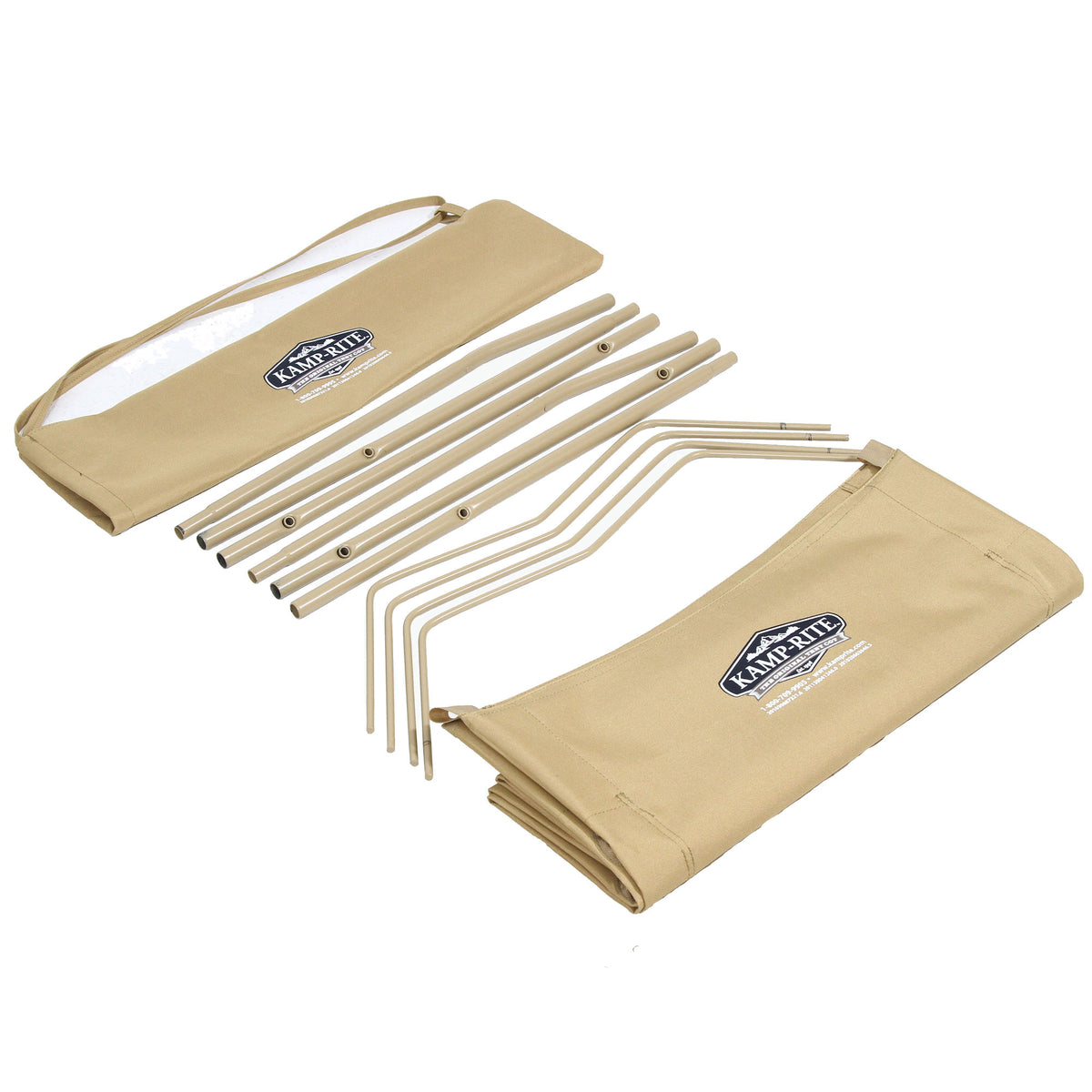 Kamp-Rite Economy 84x53x40 Inch Light Backpacking Camping Bed Cot, Tan (Used)