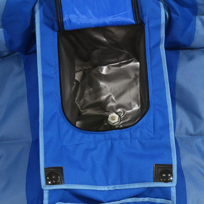Kamp-Rite Portable Folding Padded Outdoor Double Camping Chair with Cooler, Blue