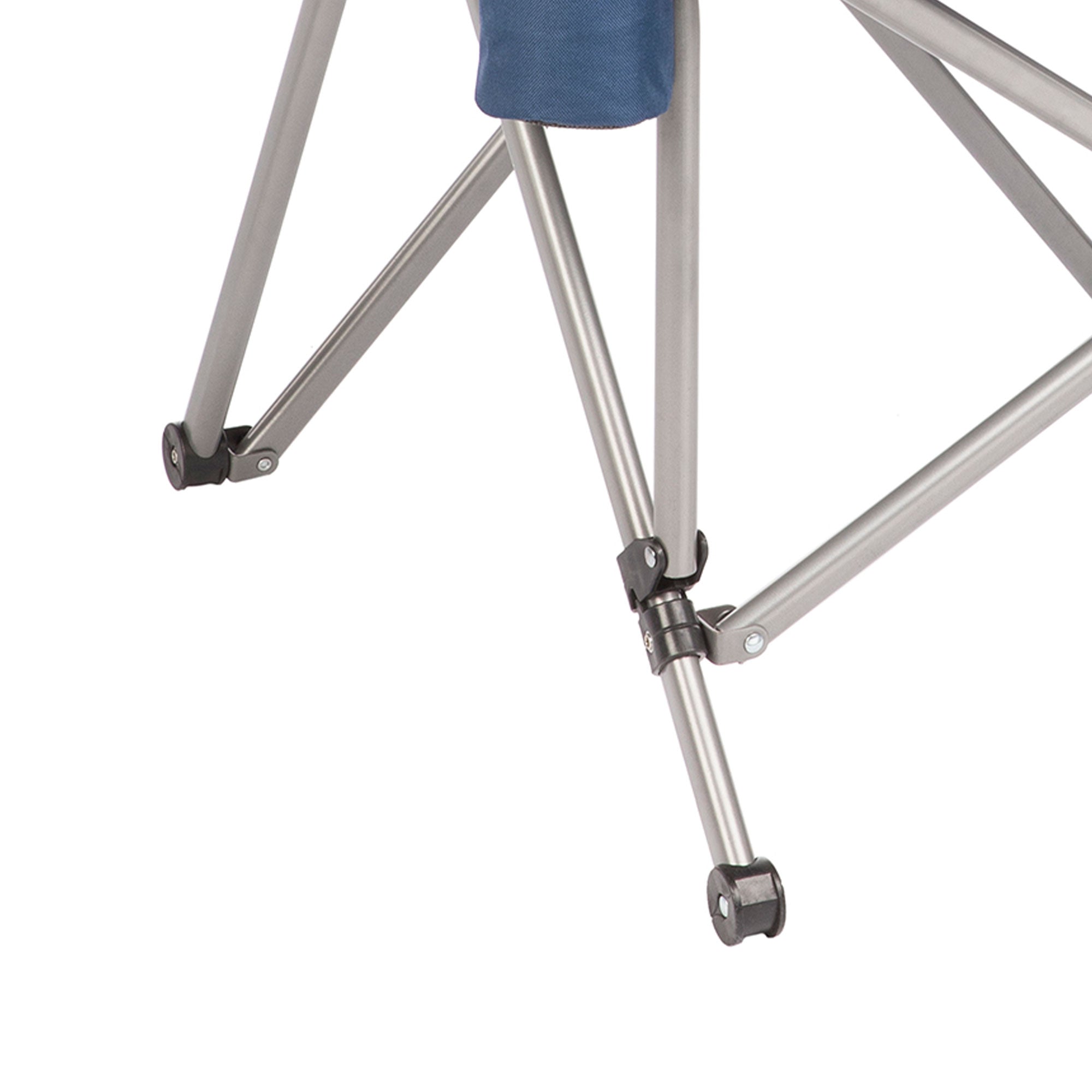 Kamp-Rite Padded Hard Arm Camp Folding Chair w/ Cupholder, Blue & Tan (Open Box) - VMInnovations