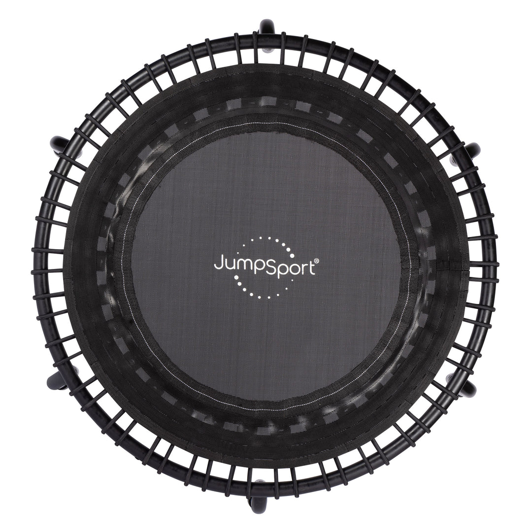 JumpSport 350 Indoor Lightweight 39" Fitness Trampoline, Black with White Frame