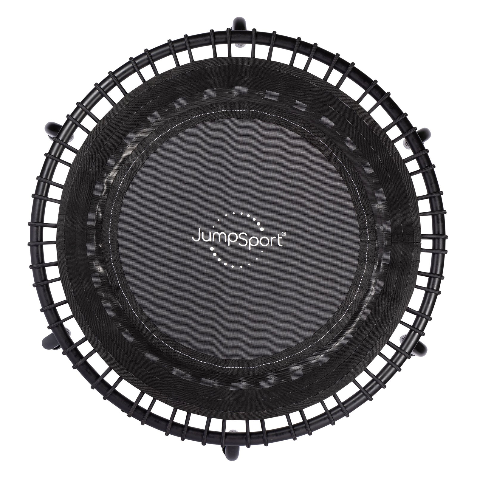 JumpSport 350 Indoor Lightweight 39" Fitness Trampoline, Black with White Frame - VMInnovations