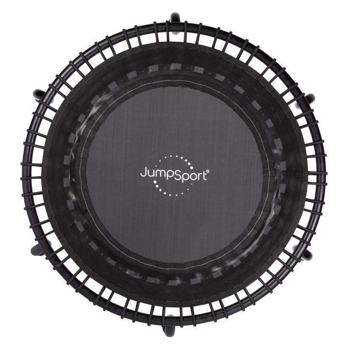 JumpSport 350 Indoor Lightweight 39" Fitness Trampoline, Black with White Frame