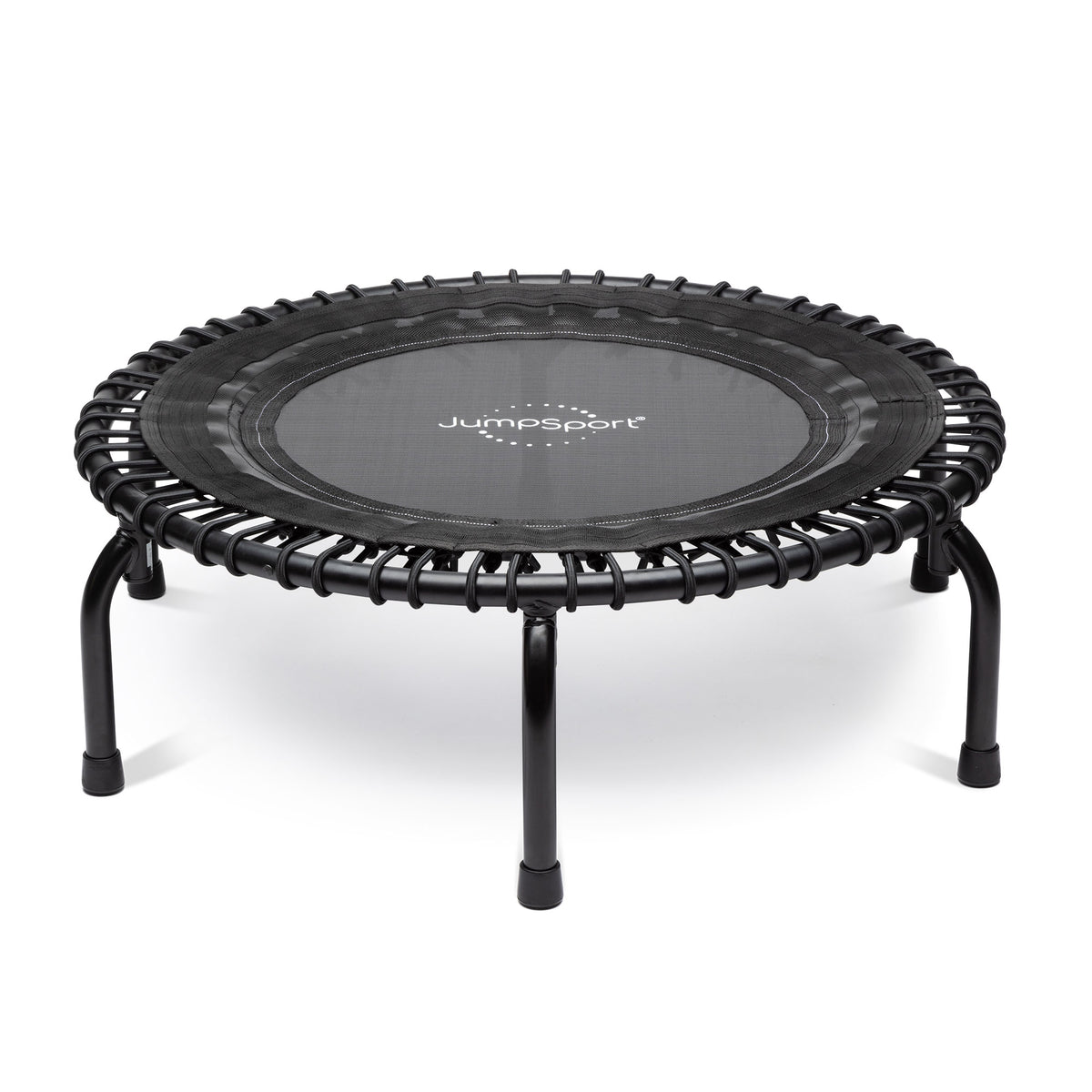JumpSport 350 Indoor Lightweight 39" Fitness Trampoline, Black w/White Frame (Open Box)