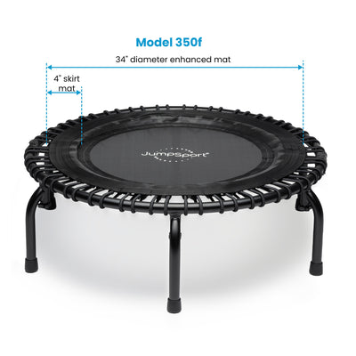 JumpSport 350f Indoor Lightweight 39-Inch Folding Fitness Trampoline (Open Box)